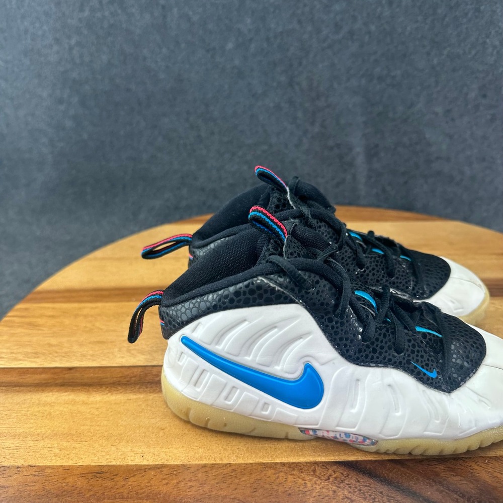 Nike Lil Posite One Toddler Sneakers White Black Blue Gum 843769-102 Size 10C - Picture 2 of 12